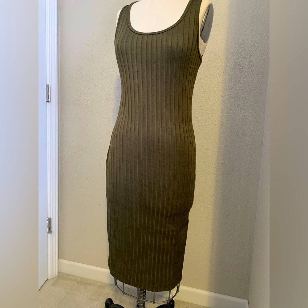 American Apparel olive green bodycon dress. Size small